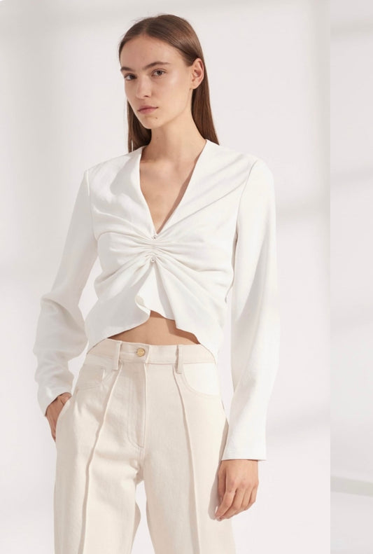 Dion Lee V Neck Pierced Blouse - Size 6