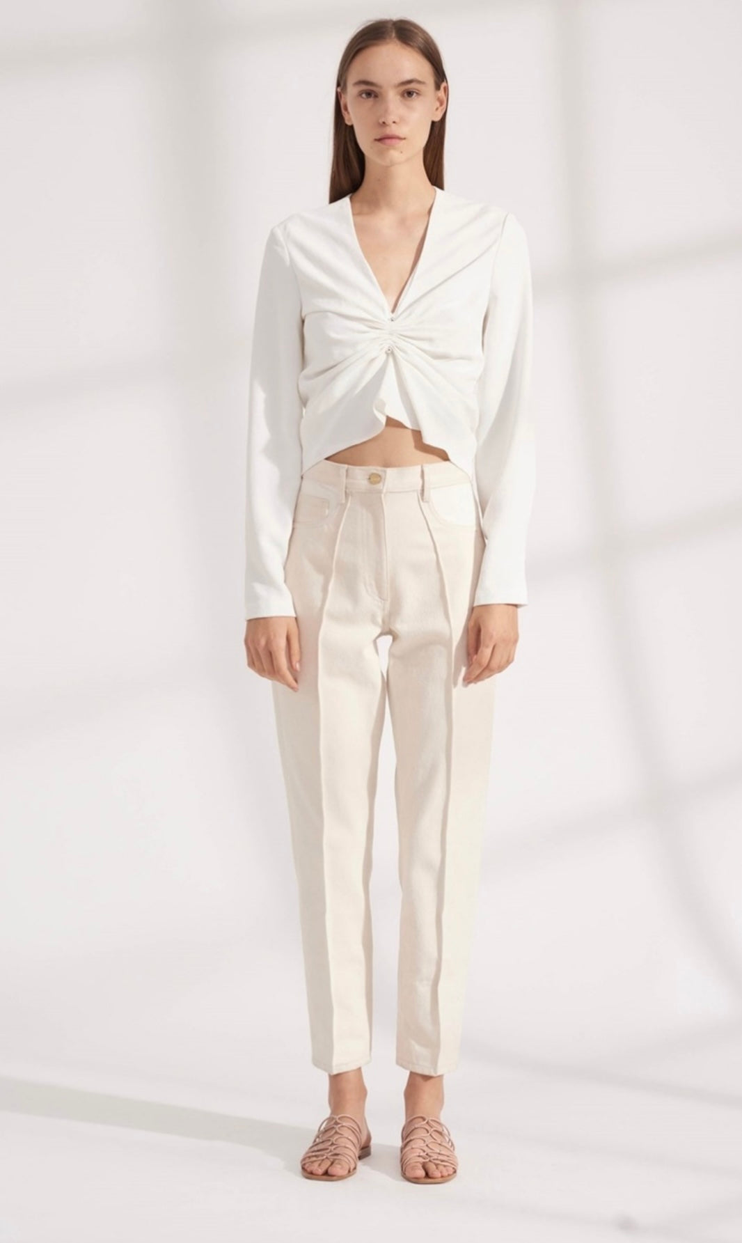 Dion Lee V Neck Pierced Blouse - Size 6