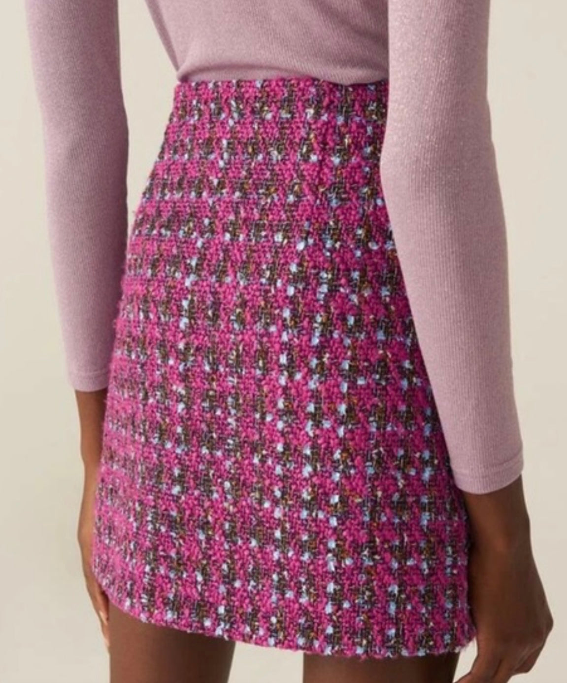 Motf Tweed Mini Skirt - Size M