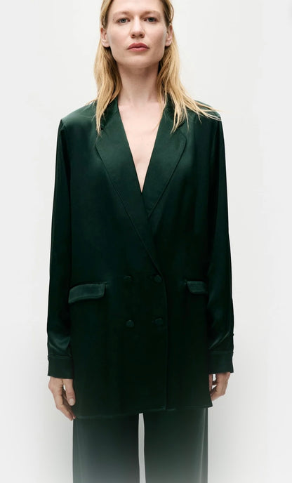 Silk Laundry Relaxed Blazer - Size S