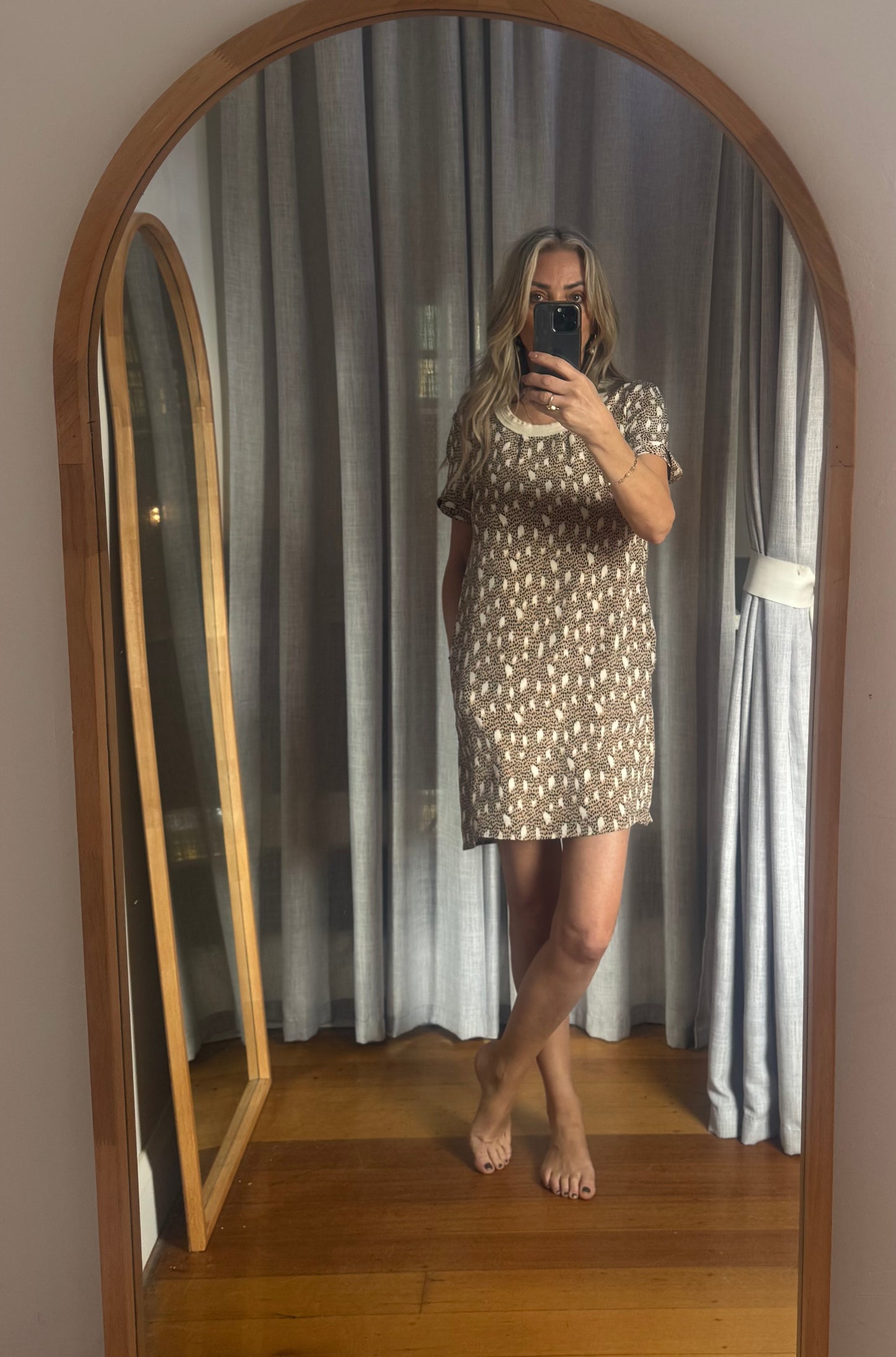 Sea New York Print Dress with Pockets - Size 8