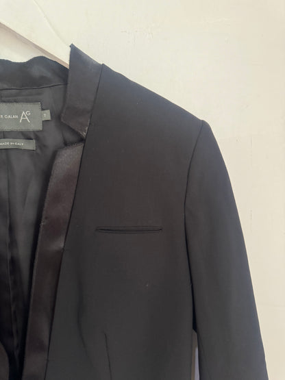 Arthur Galan Black Tuxedo Jacket - Size 12