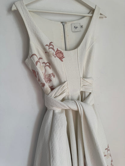 Aje Floral Midi Dress - Size 8