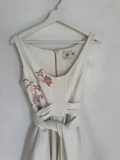 Aje Floral Midi Dress - Size 8