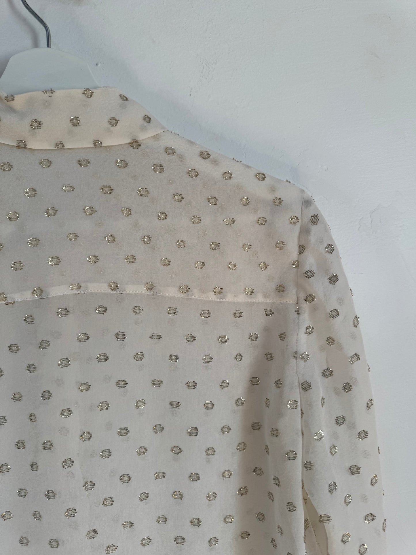Stella McCartney Metallic Chiffon Silk Blouse - Size 42