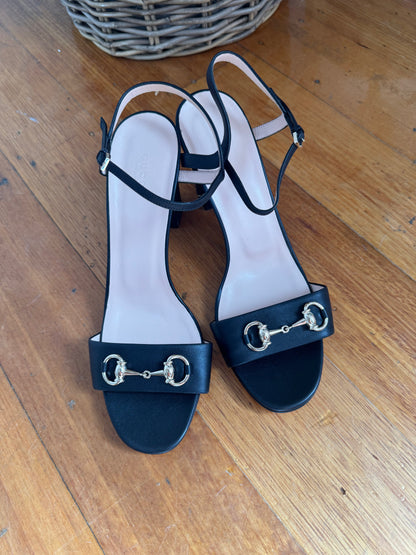 Gucci Lady Horsebit-Detail Leather Sandals - Size 42 (Brand New in Dust Bags)