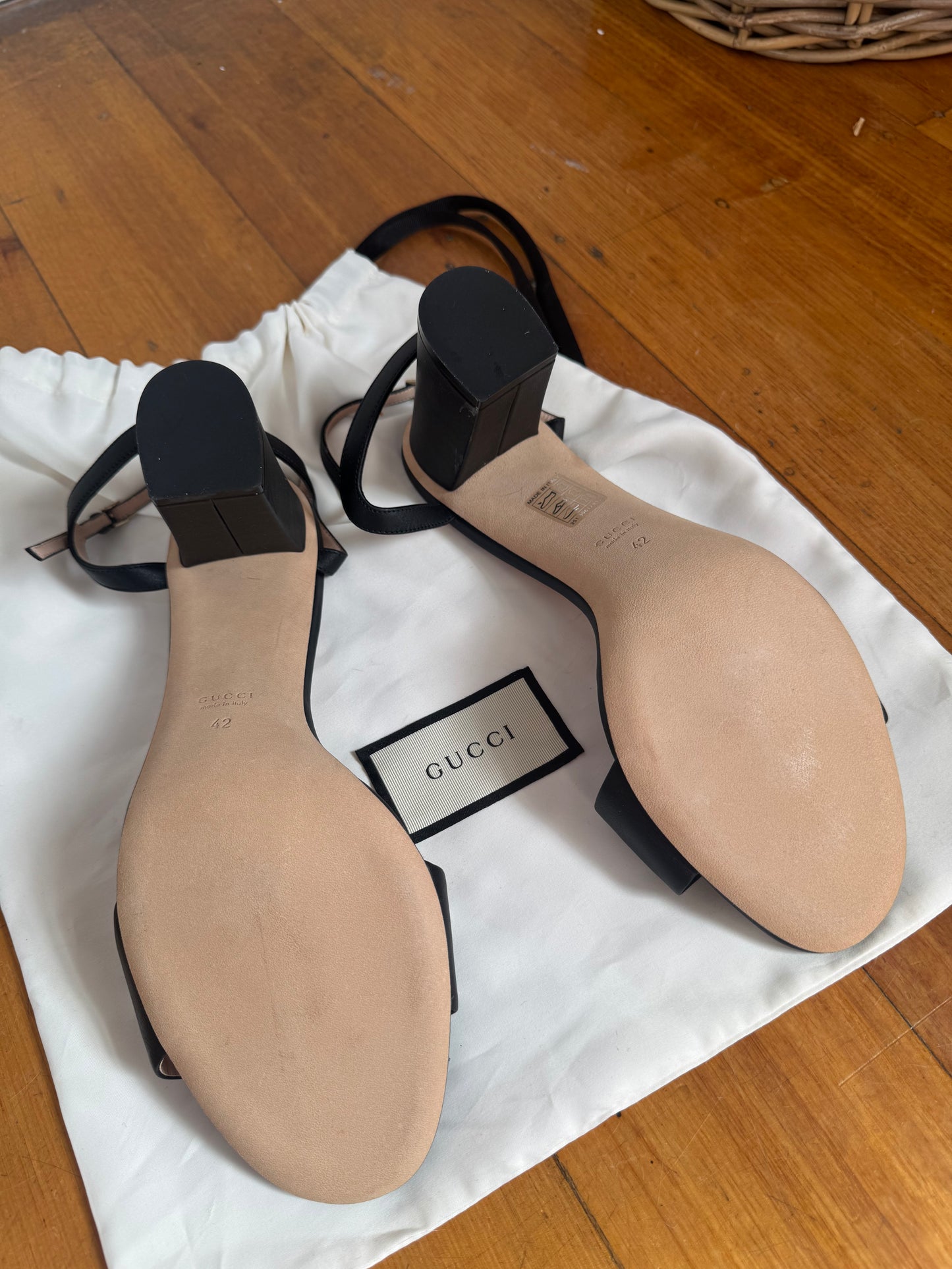 Gucci Lady Horsebit-Detail Leather Sandals - Size 42 (Brand New in Dust Bags)