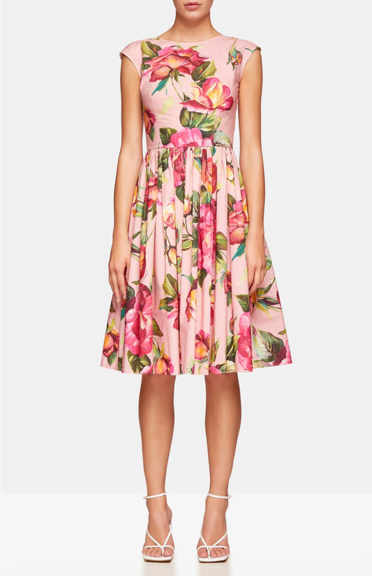 Dolce & Gabbana Floral Coton Midi Dress - Size 42 | Size 10