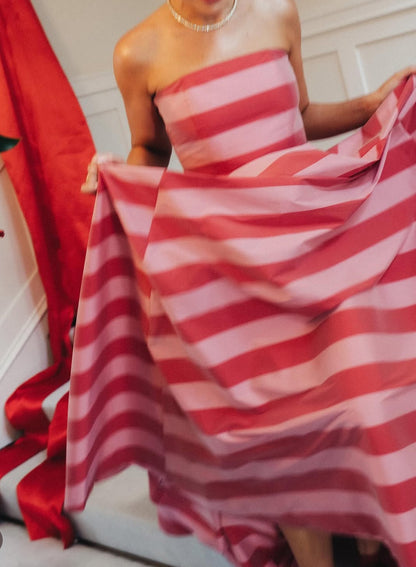 Bernadette Isa Striped Strapless Gown - Size 38