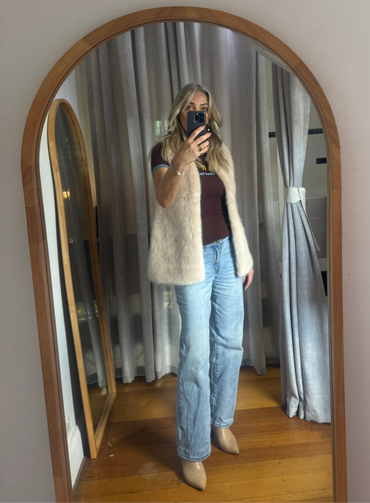 Viktoria & Woods Faux Fur Vest - Size 0