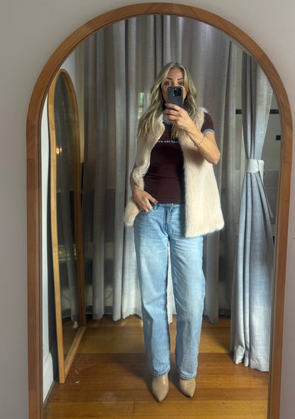 Viktoria & Woods Faux Fur Vest - Size 0