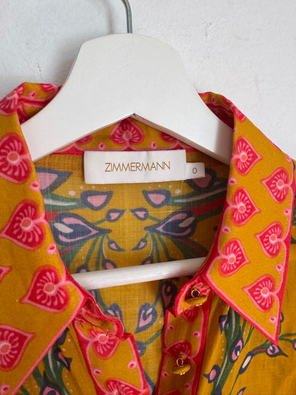 Zimmermann Lovestruck Blouson Blouse - Size 0