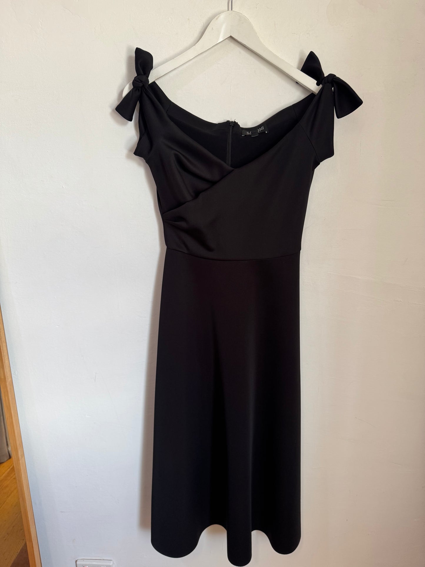 Saloni Off-Shoulder Midi Dress - Size 10