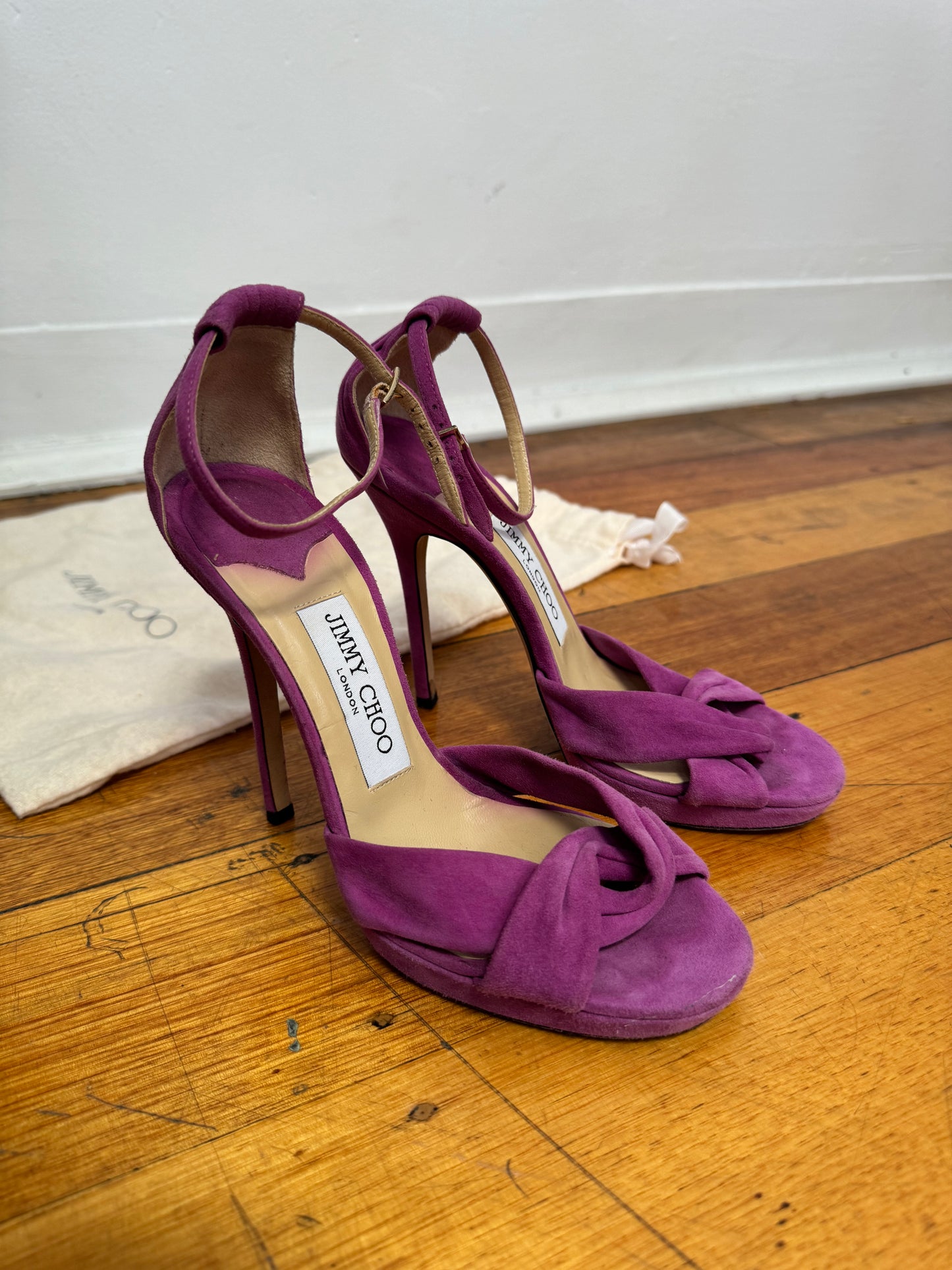 Jimmy Choo Marion Suede Platfrom Heels - Size 37