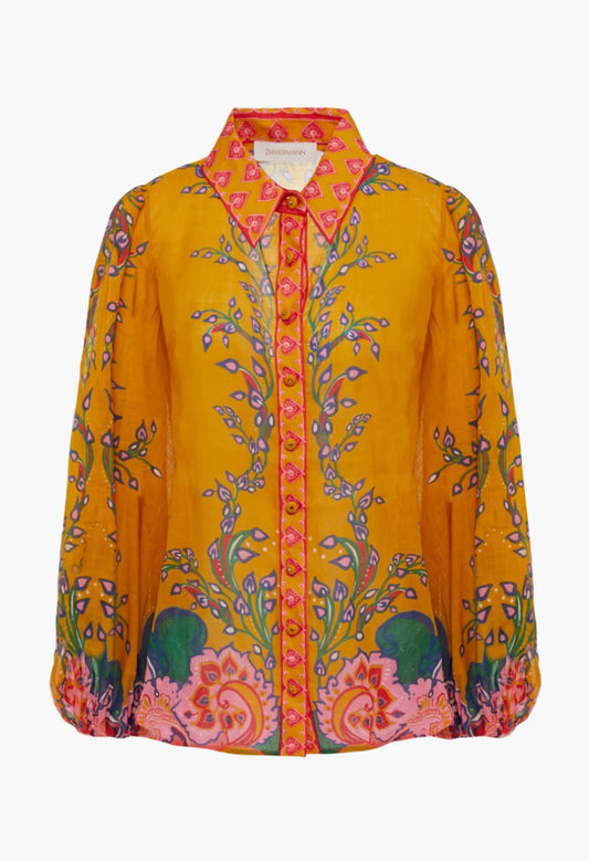 Zimmermann Lovestruck Blouson Blouse - Size 0