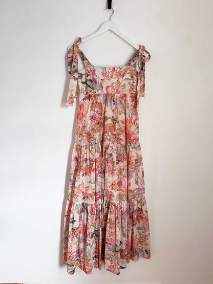 Zimmermann Cira Floral Print Midi Dress Size 2 / AU 12