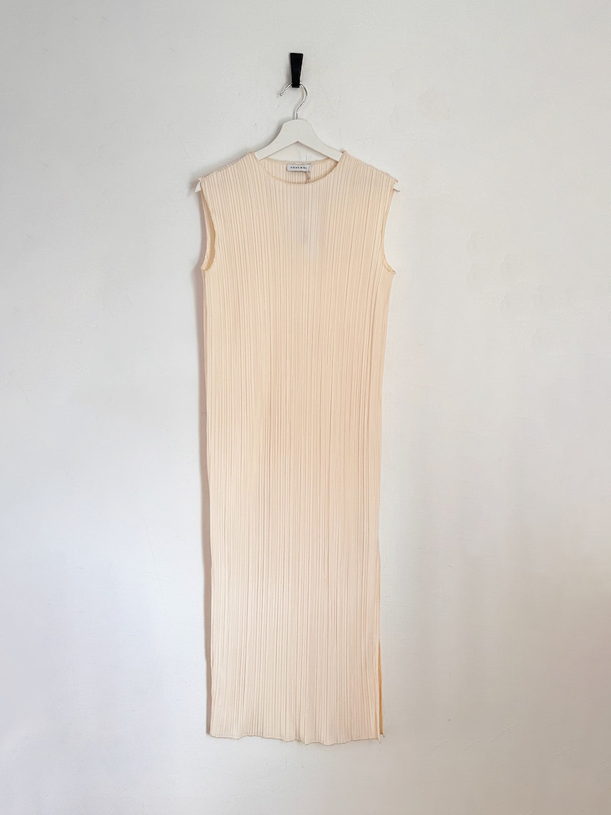 Anine Bing Melanie Cream Ribbed Midi Dress - Size S