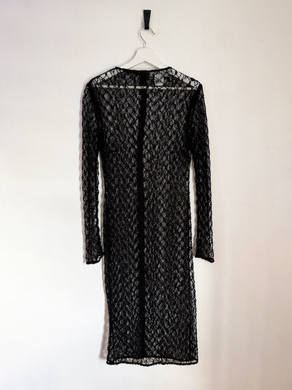 Camilla and Marc Black Lace Sheer Dress - Size 8
