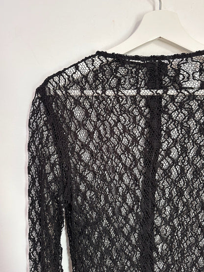 Camilla and Marc Black Lace Sheer Dress - Size 8