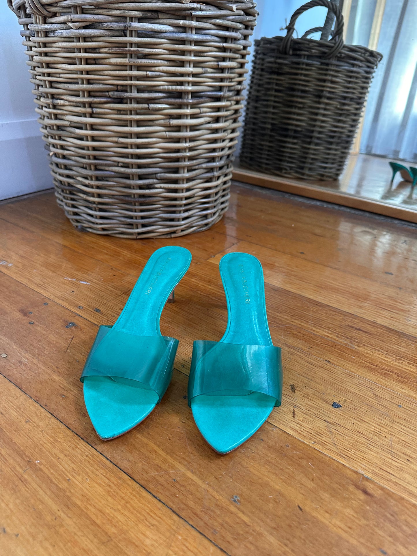 Bianca Buccheri Green Kitten Heel - Size 38