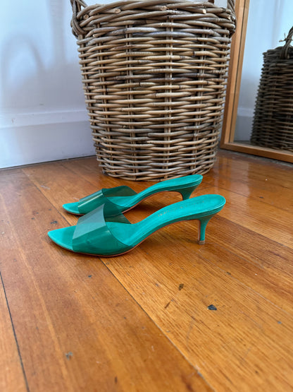 Bianca Buccheri Green Kitten Heel - Size 38