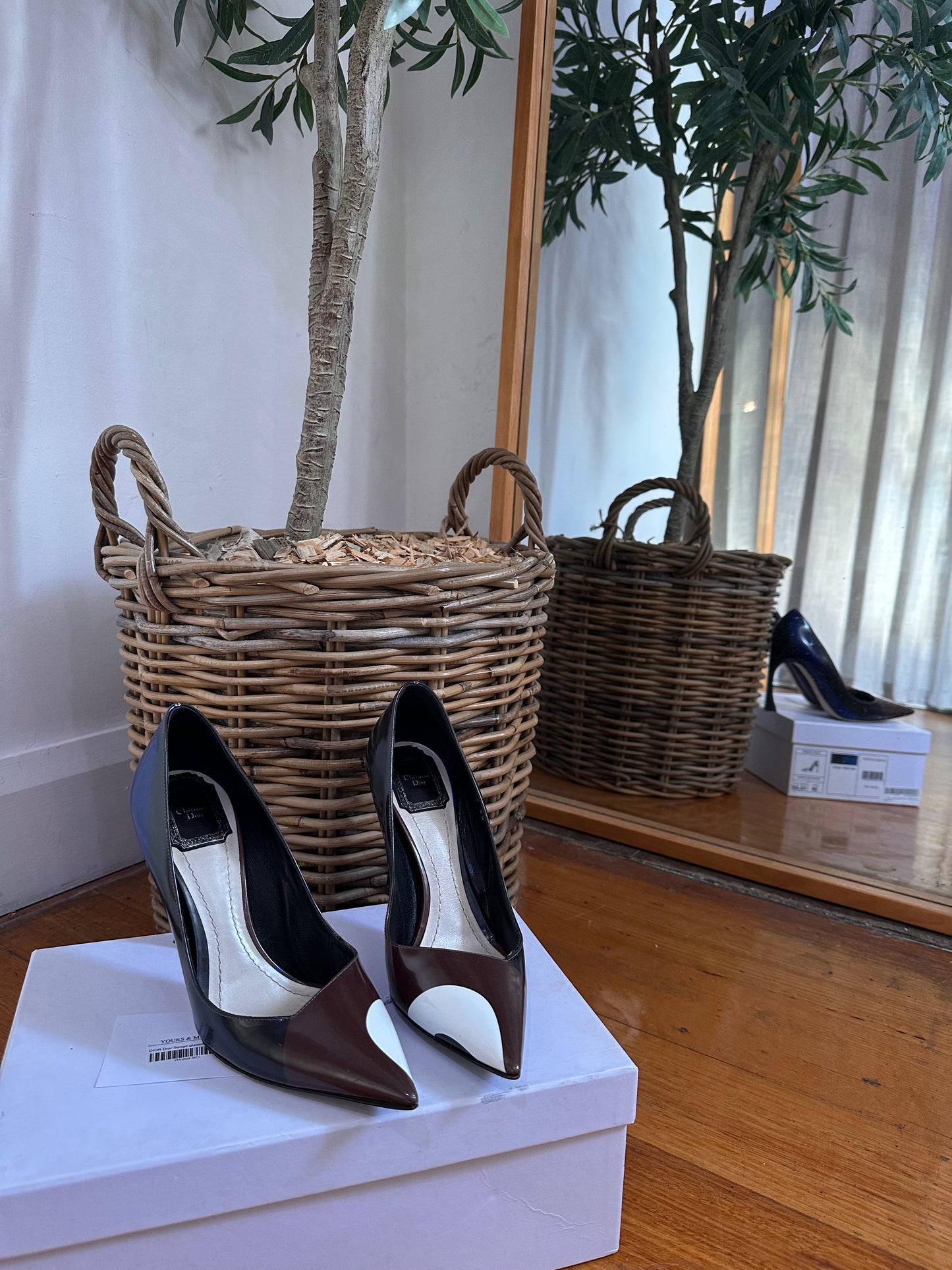Christian Dior Songe Glazed Leather 10cm Heels - Size 38