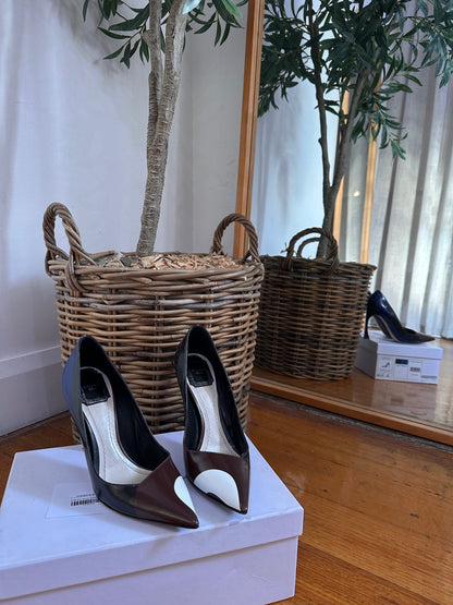 Christian Dior Songe Glazed Leather 10cm Heels - Size 38