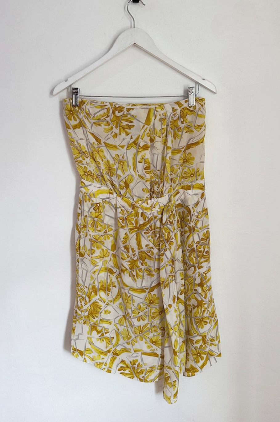 Gucci Silk Floral Strapless Dress - Size 10
