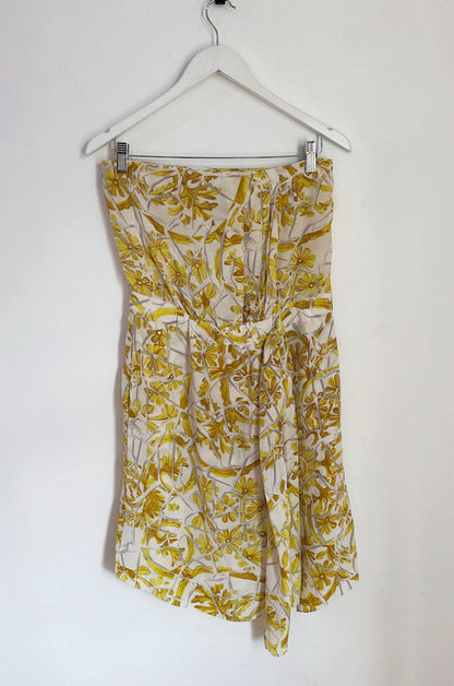 Gucci Silk Floral Strapless Dress - Size 10