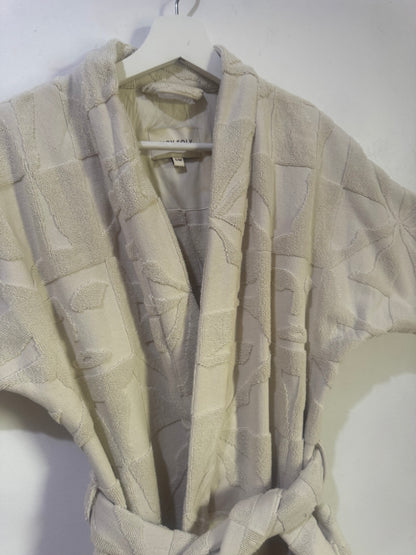 Lucy Folk Skyline Robe in Ecru - Size S/M