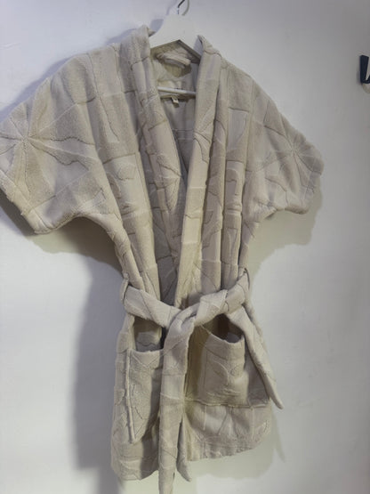 Lucy Folk Skyline Robe in Ecru - Size S/M