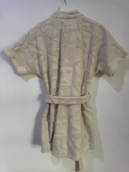 Lucy Folk Skyline Robe in Ecru - Size S/M