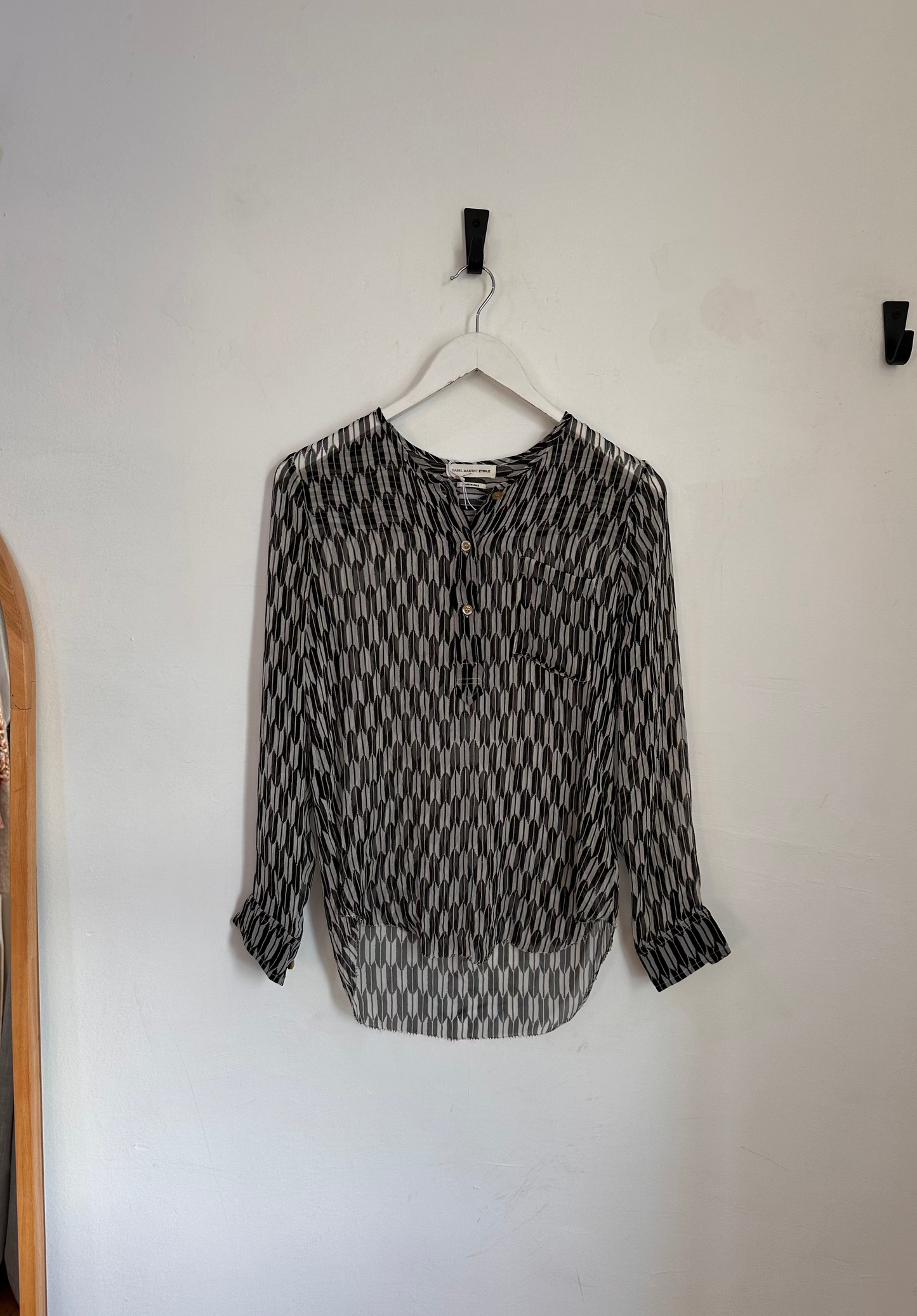 Isabel Marant Black & White Print Shirt - Size