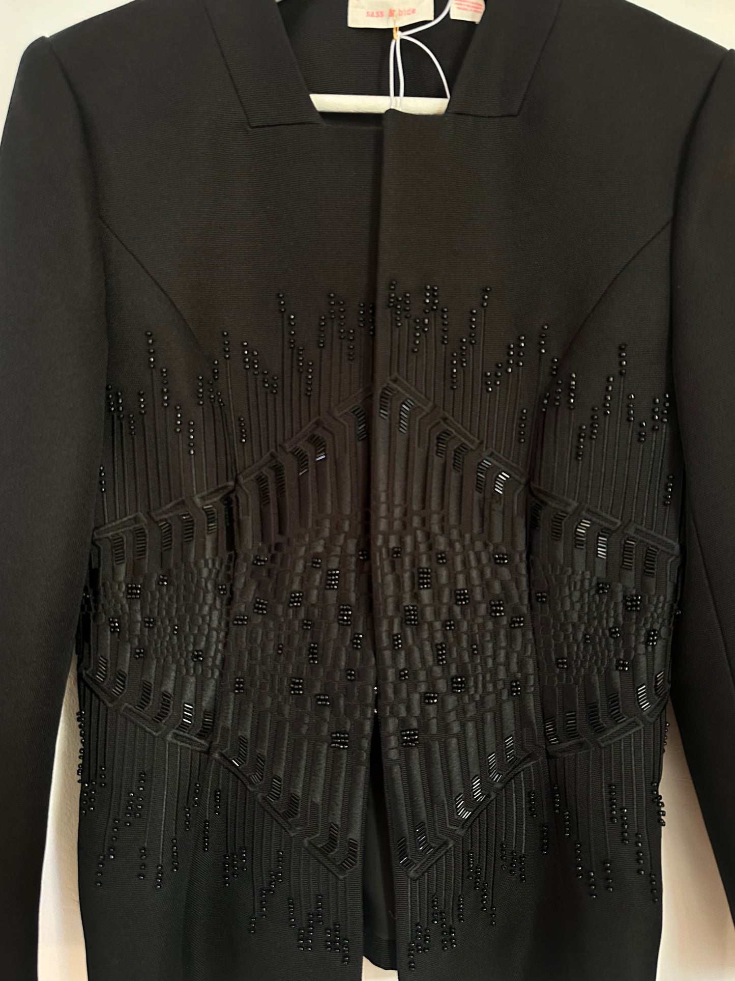 sass & bide Black Tailored Sequin Jacket - Size 8
