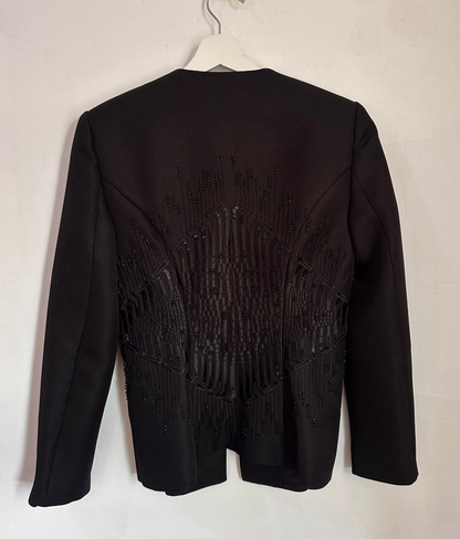 sass & bide Black Tailored Sequin Jacket - Size 8