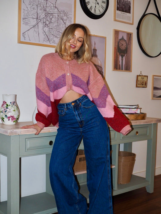 Bohemian Traders Zig Zag Knit Cardigan - Size 0 (Brand New with Tags)