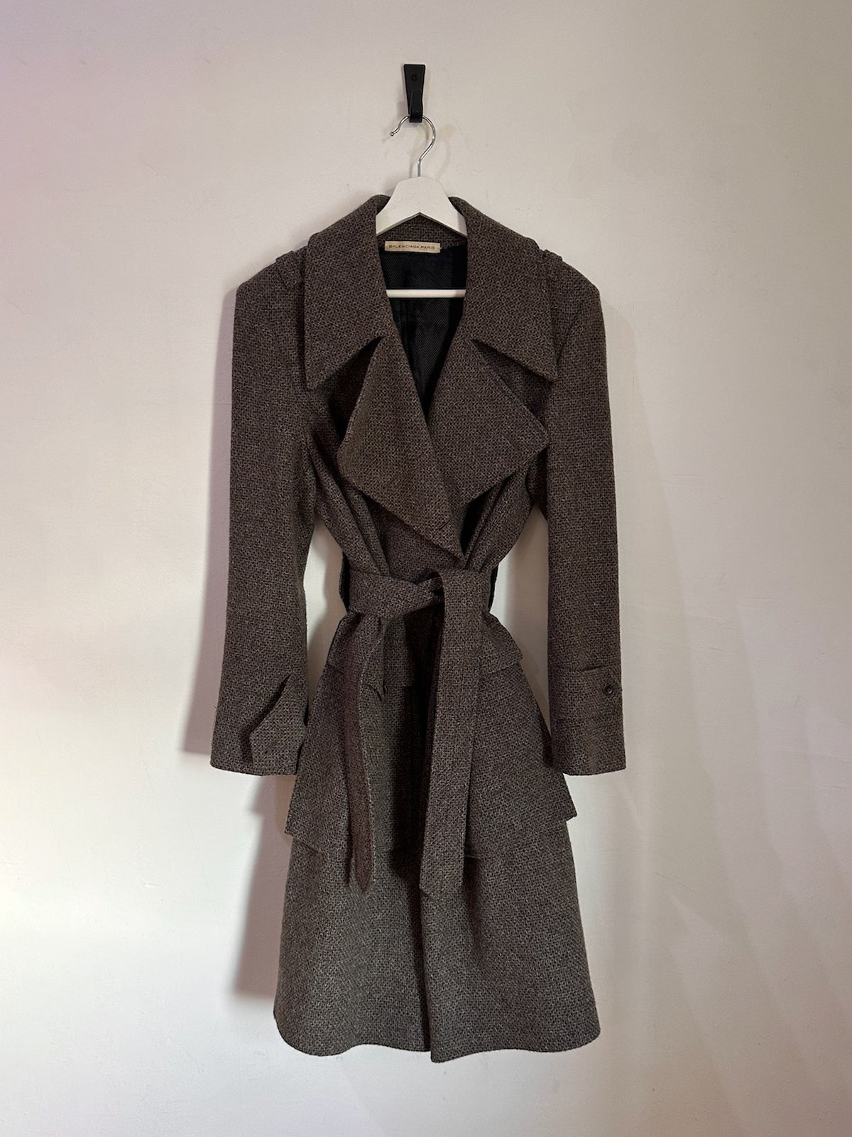 Balenciaga Grey Wool Coat