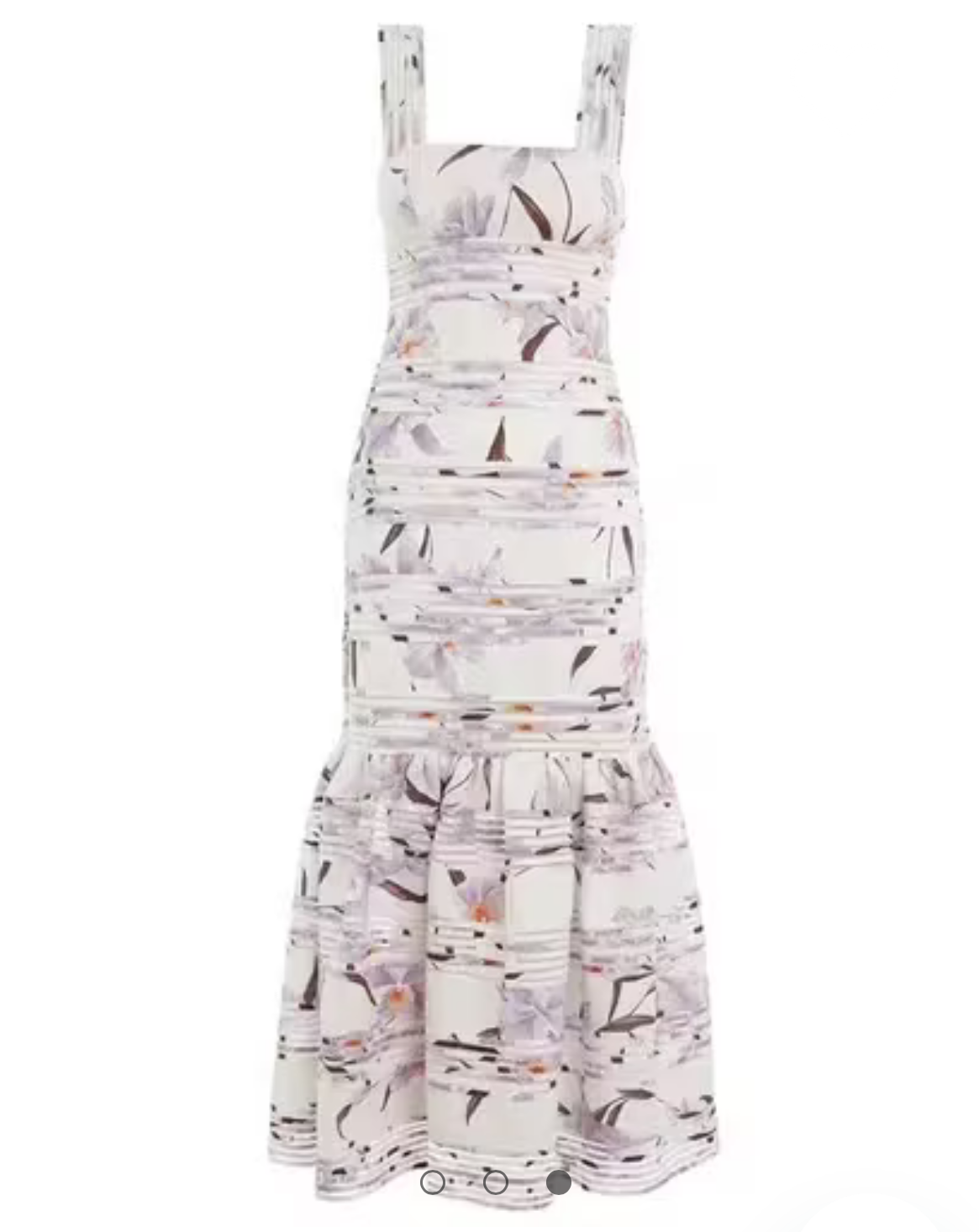 Zimmermann Corsage Linear Orchid Print Dress - Size 2