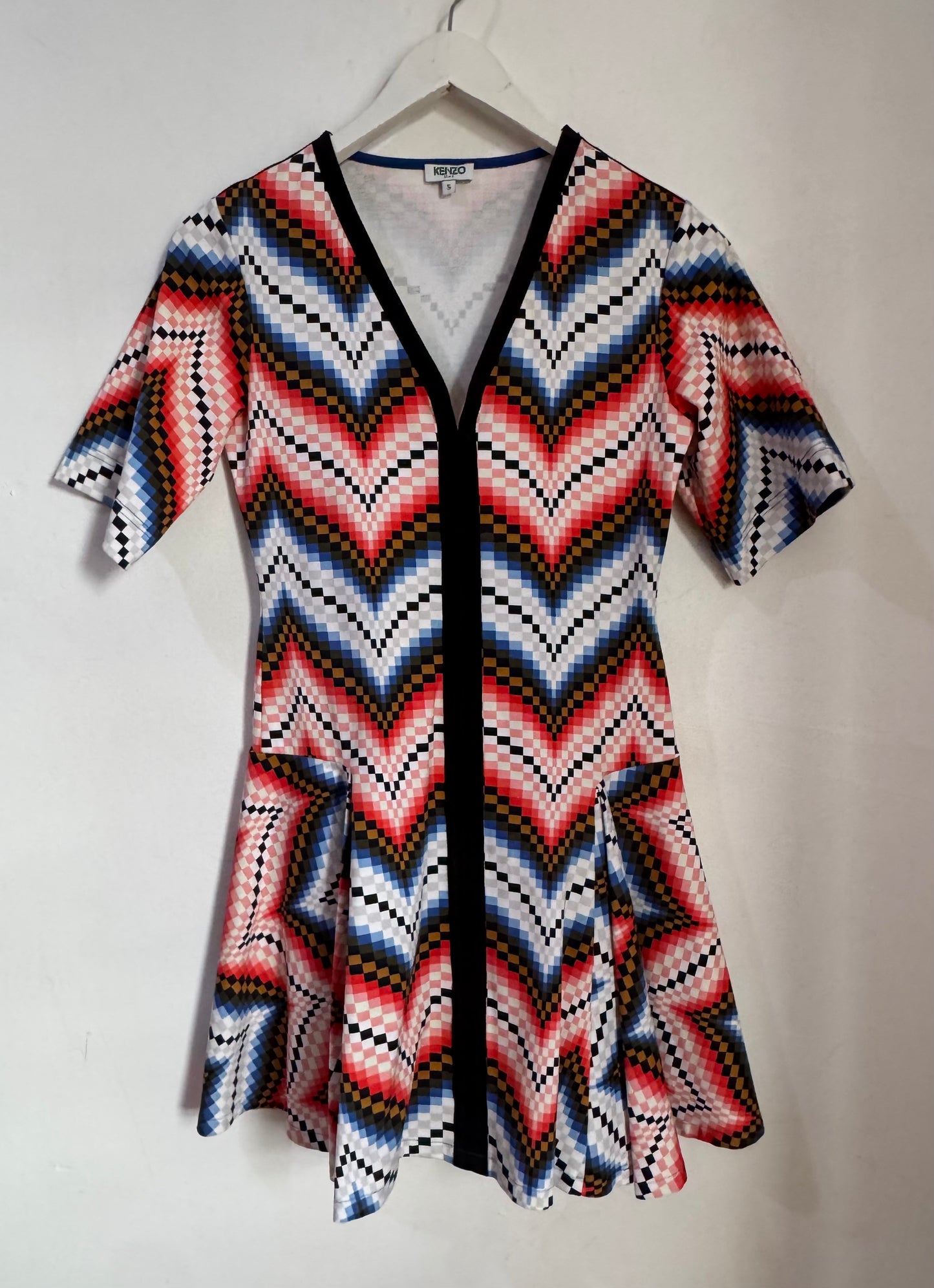 Kenzo Chevron Print Dress - Size S