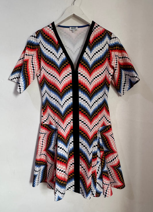 Kenzo Chevron Print Dress - Size S