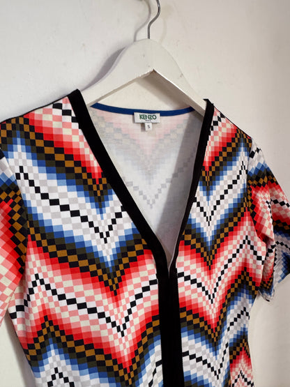 Kenzo Chevron Print Dress - Size S