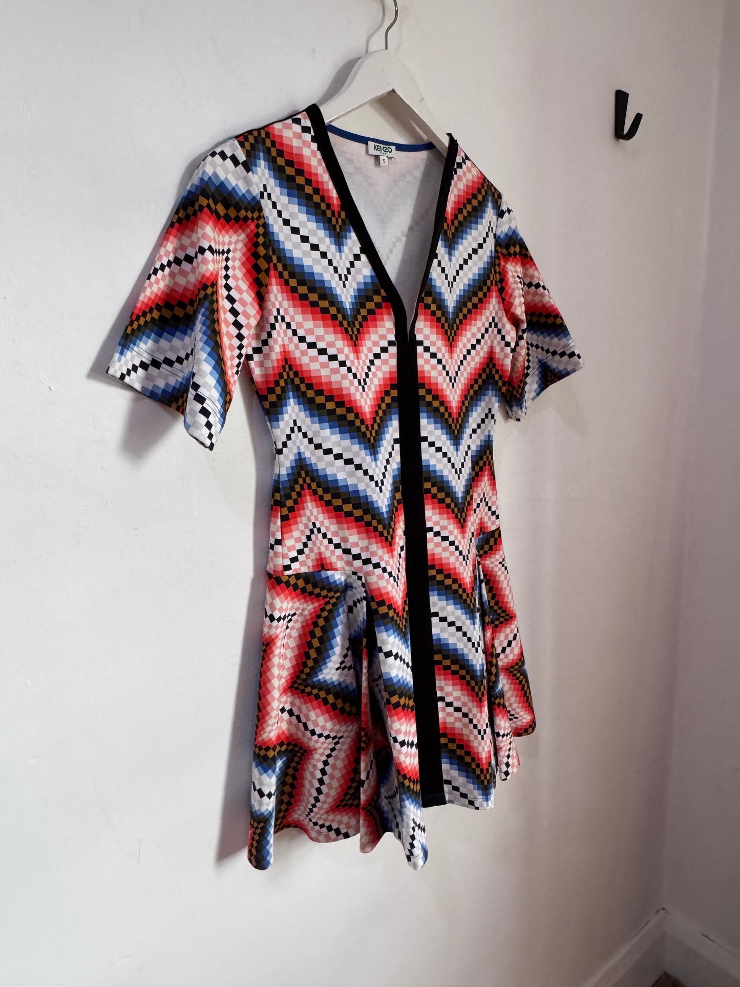 Kenzo Chevron Print Dress - Size S