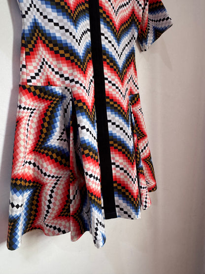 Kenzo Chevron Print Dress - Size S