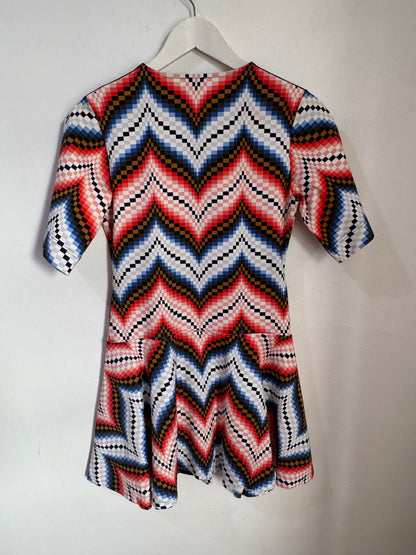 Kenzo Chevron Print Dress - Size S