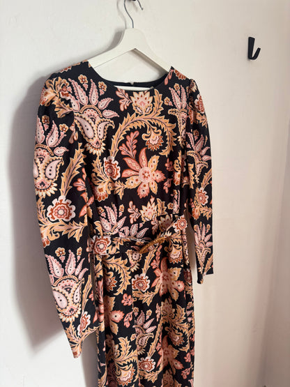 Torannce Edie Black Paisley Dress - Size 14