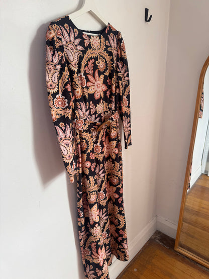 Torannce Edie Black Paisley Dress - Size 14