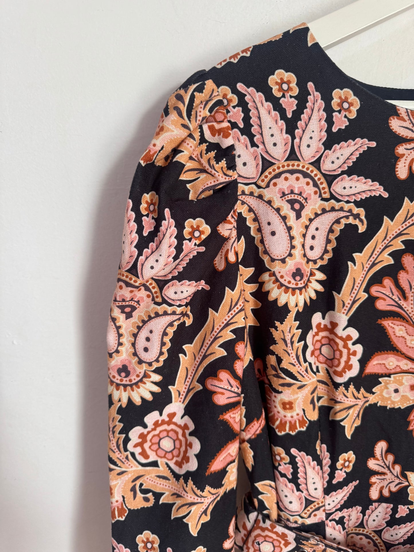 Torannce Edie Black Paisley Dress - Size 14