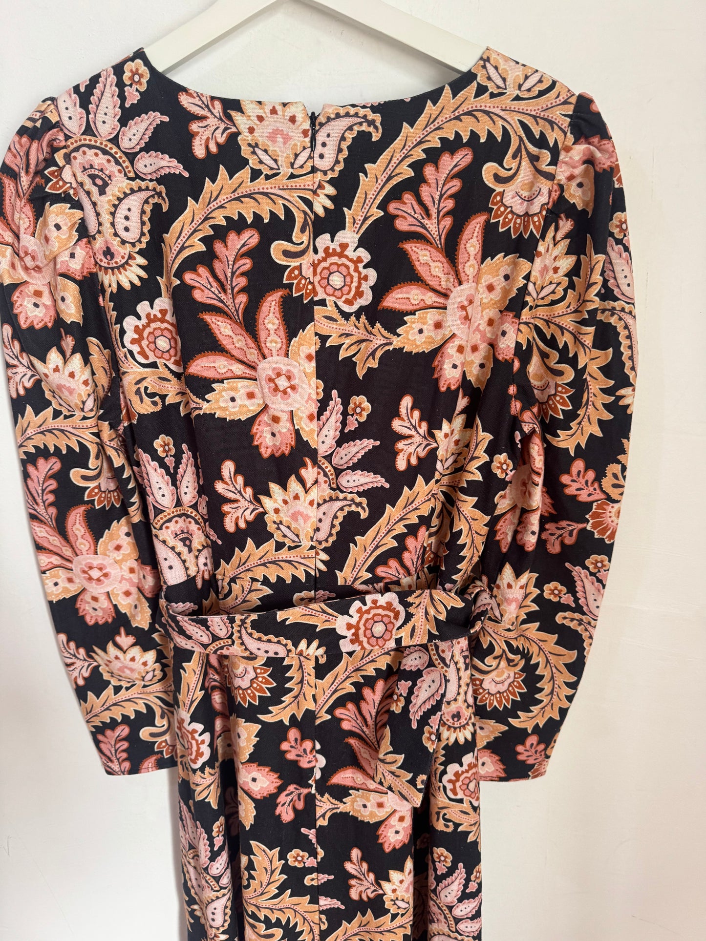 Torannce Edie Black Paisley Dress - Size 14