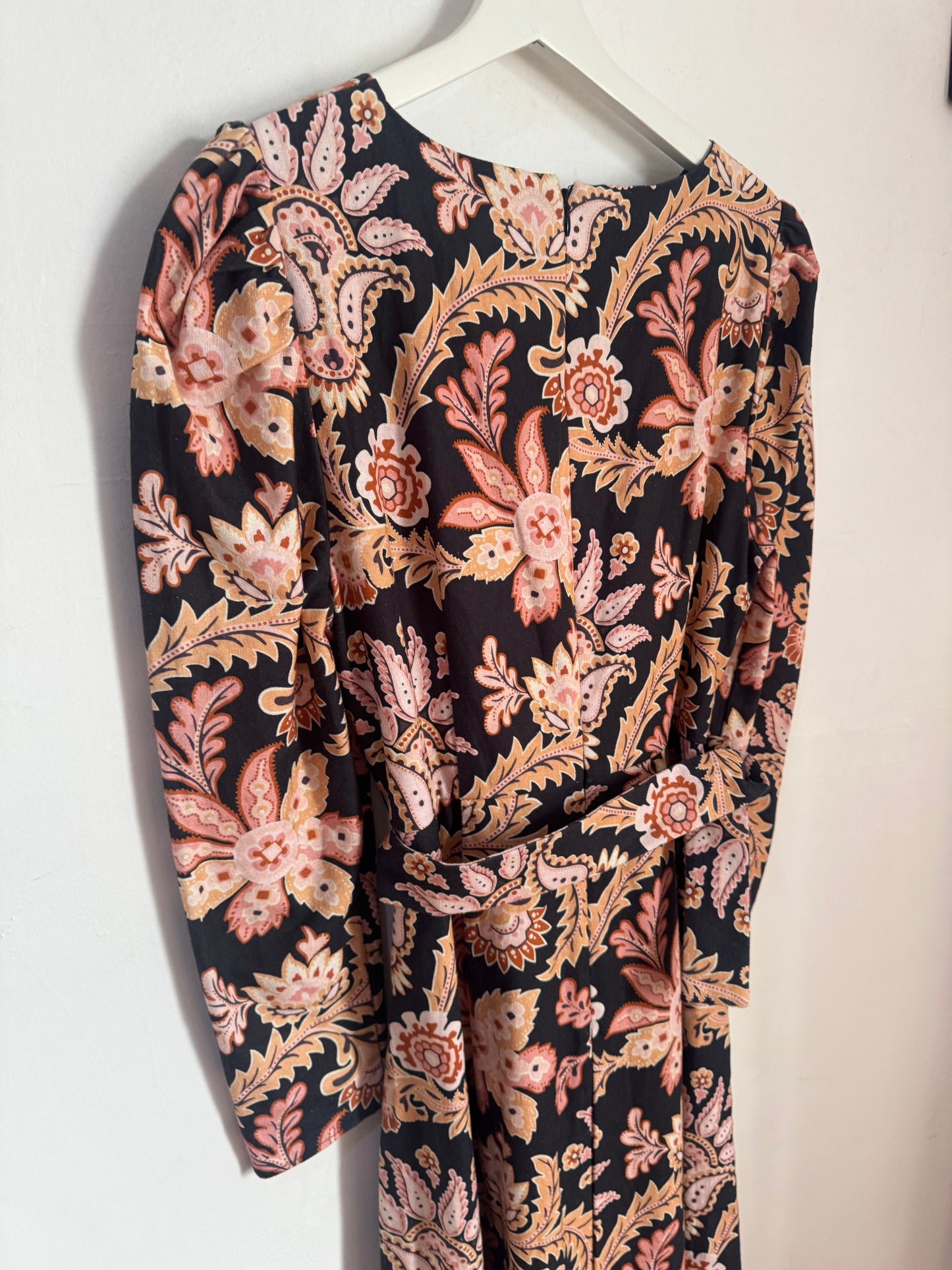 Torannce Edie Black Paisley Dress - Size 14