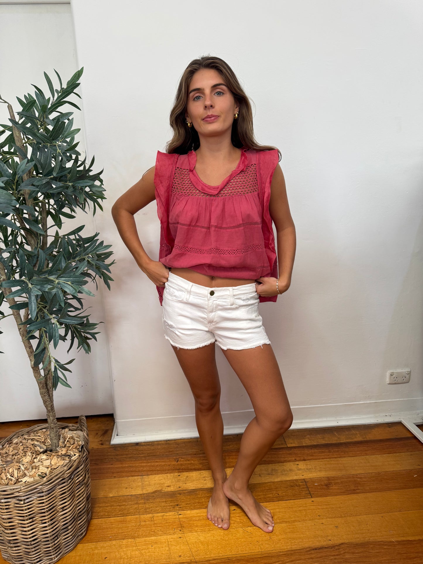 Isabel Marant Etoile SZ Pink CLARA Top - Size 40